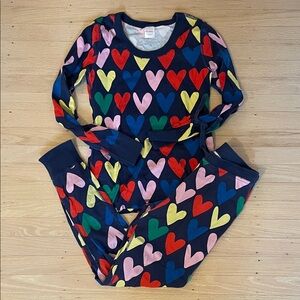 Colorful rainbow hannajams Heart Pajama set